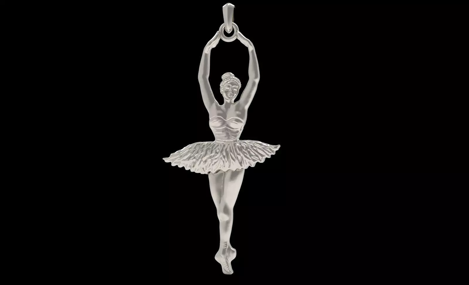 Ballerina Pendant 3D print model_0