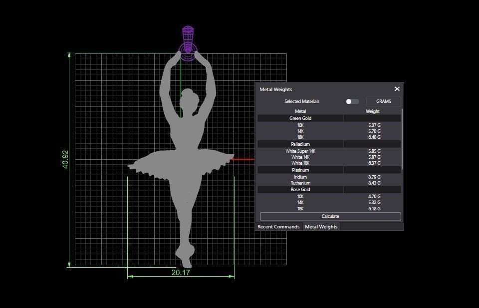 Ballerina Pendant 3D print model_15