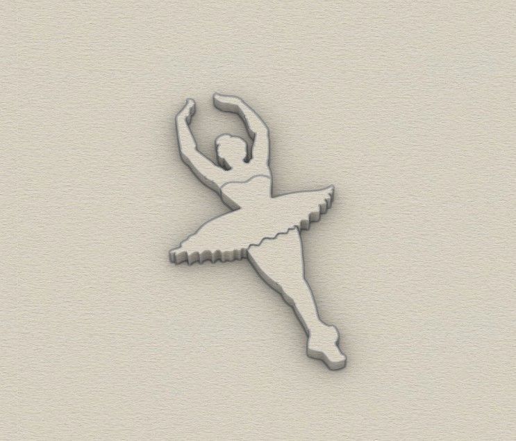 Ballerina Pendant 3D print model_9
