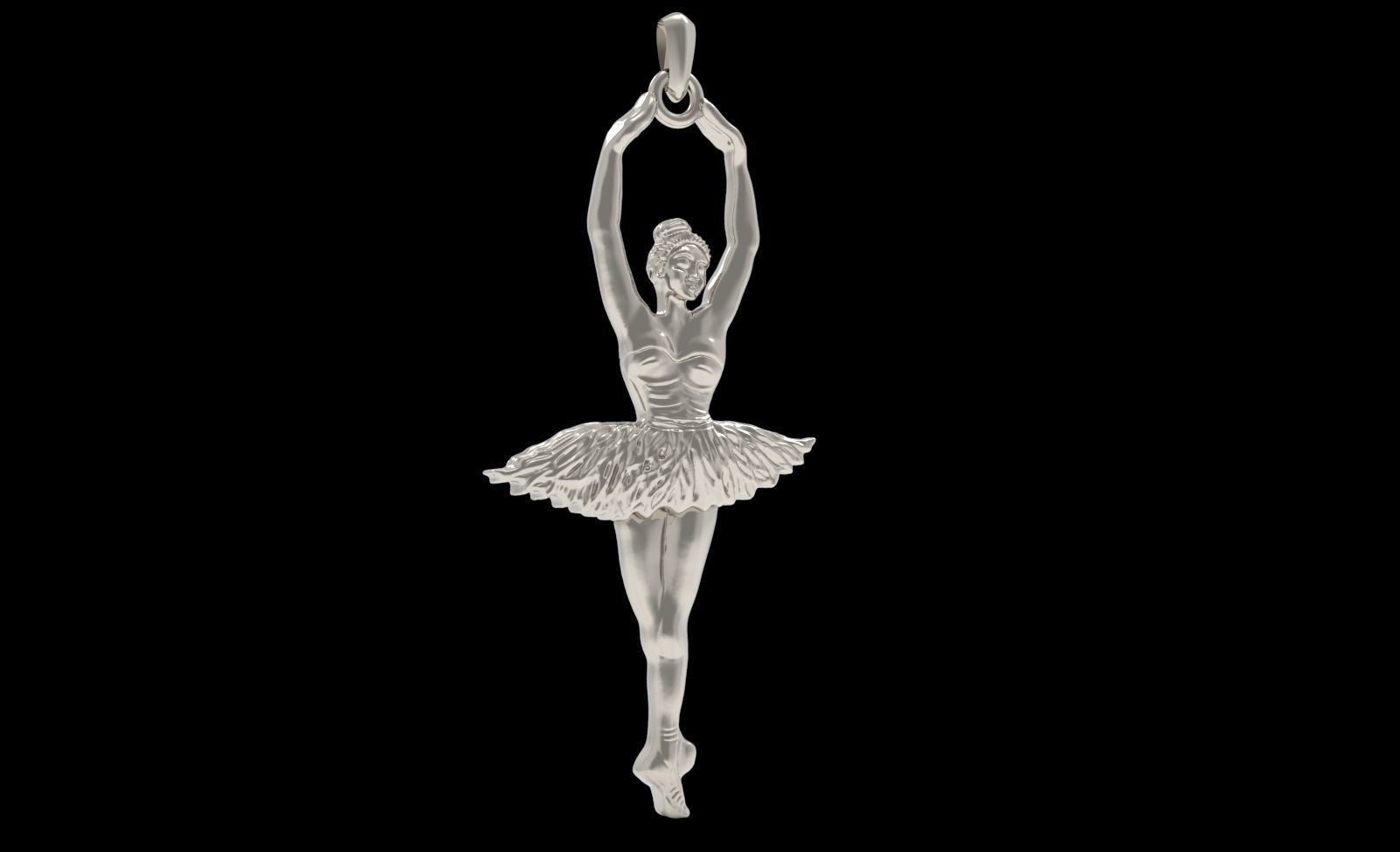 Ballerina Pendant 3D print model_6
