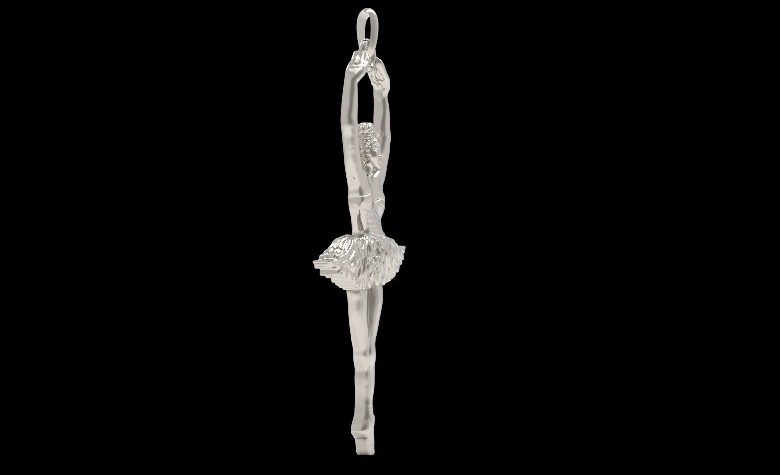 Ballerina Pendant 3D print model_5