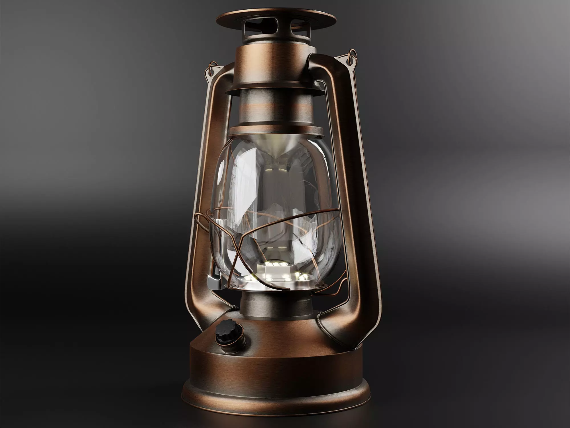 Led Hurricane Lantern Low-poly 3D model