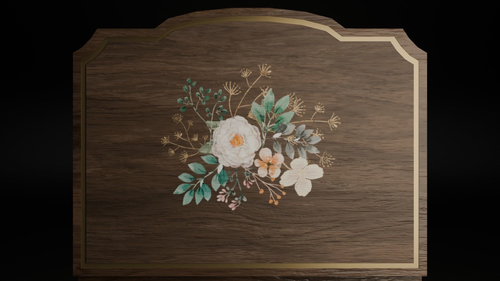 Music box Low-poly 3D model_23