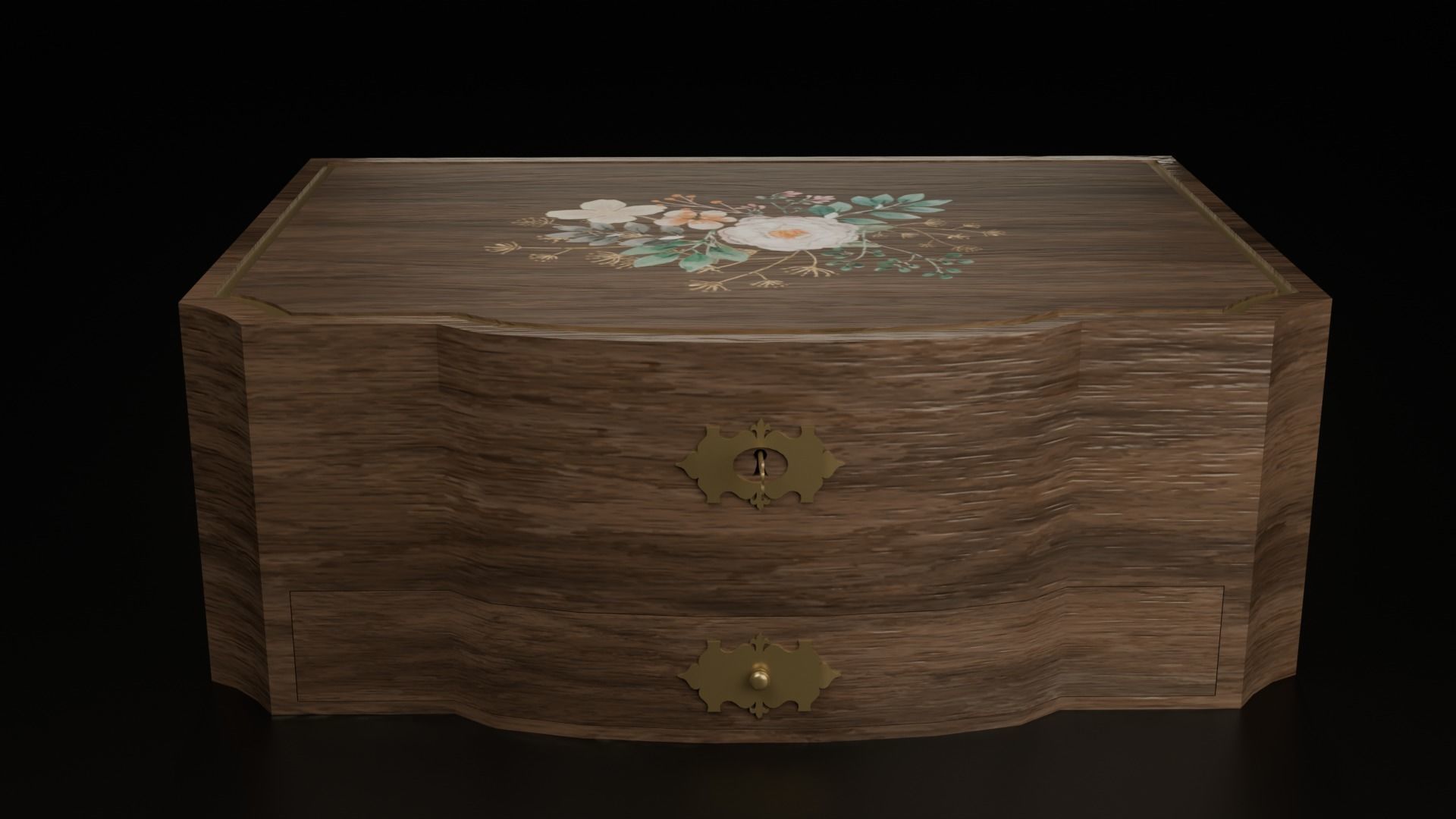 Music box Low-poly 3D model_24