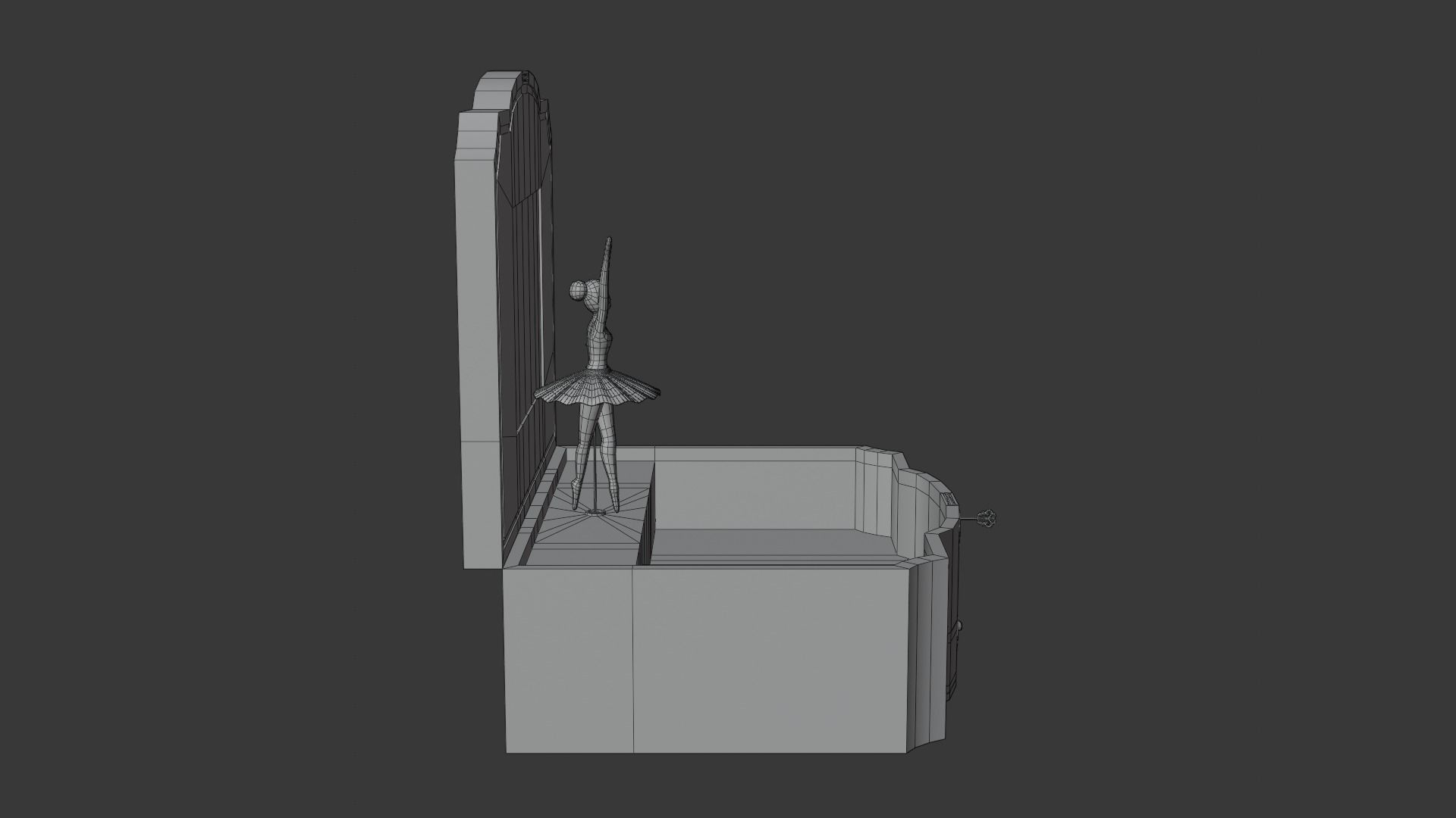 Music box Low-poly 3D model_6