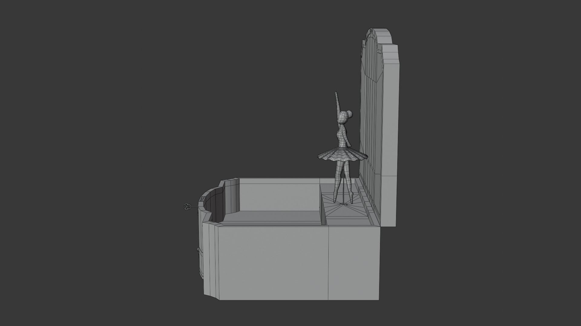 Music box Low-poly 3D model_10