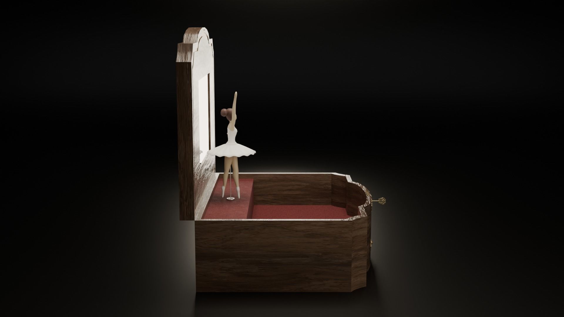 Music box Low-poly 3D model_5