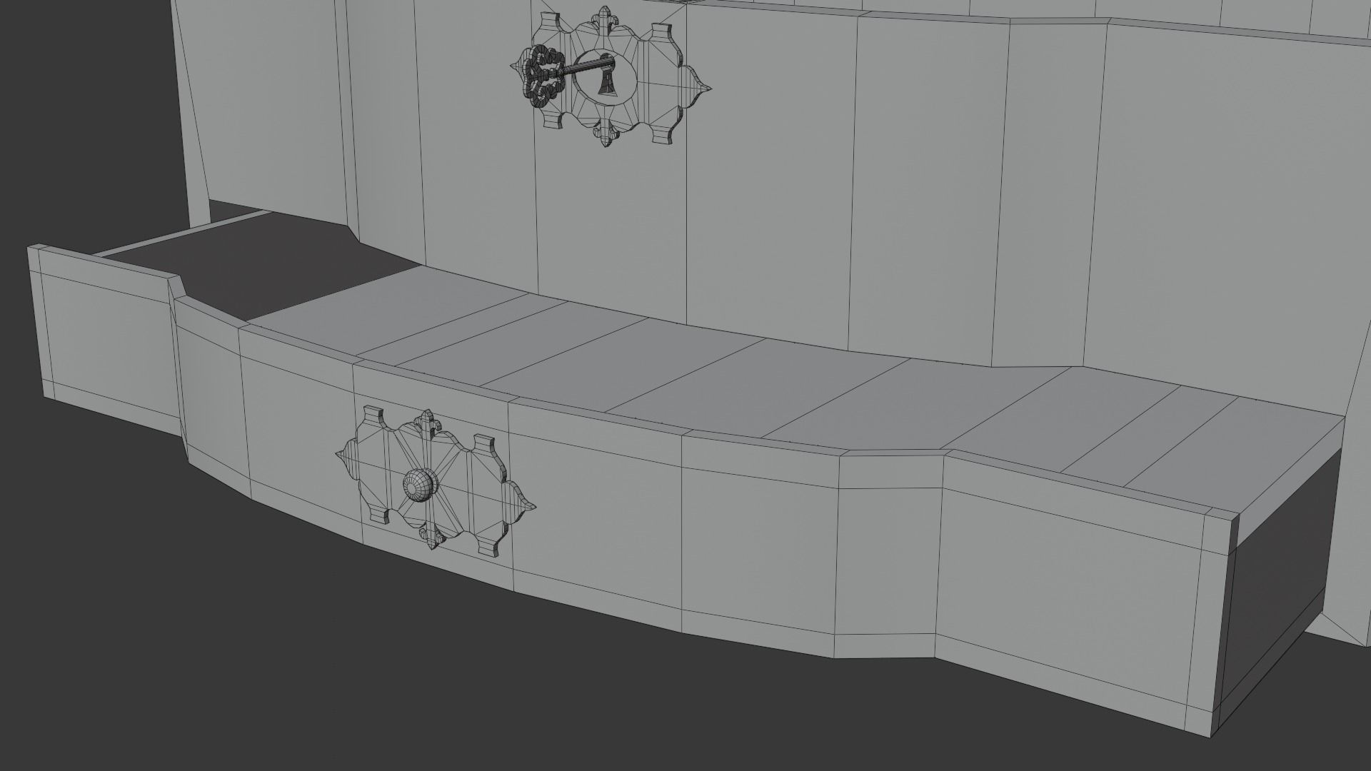 Music box Low-poly 3D model_16