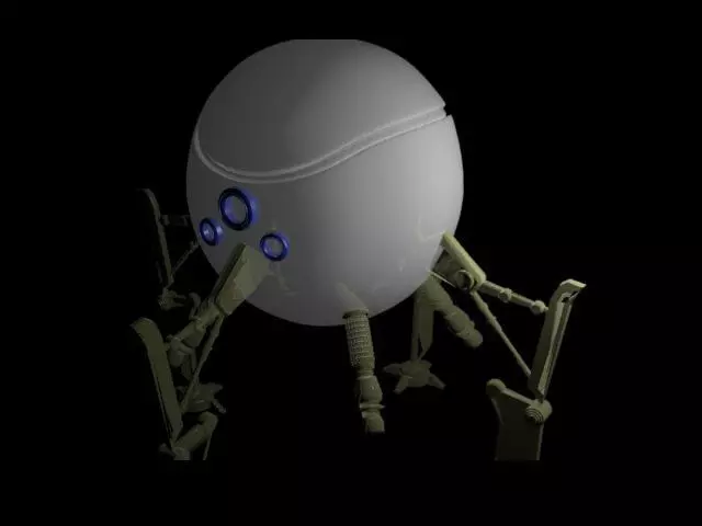 Robot egg on tripod Free 3D model