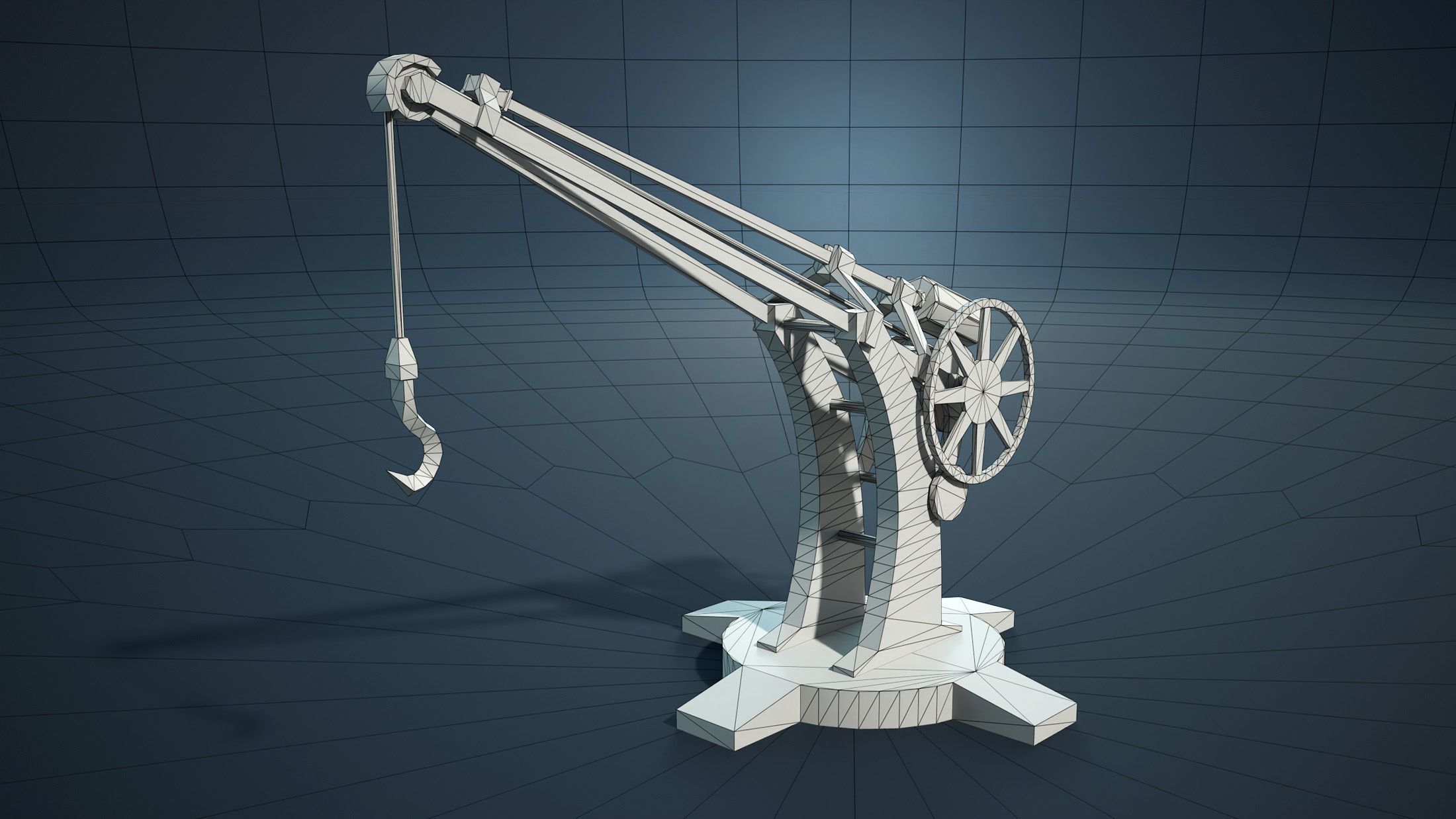 Manual Cranes Game Low-poly Low-poly 3D model_3