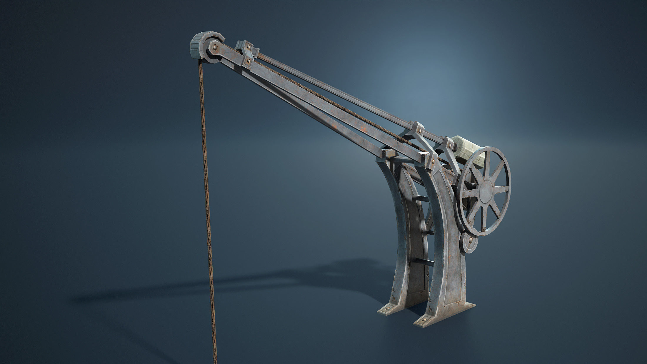 Manual Cranes Game Low-poly Low-poly 3D model_6