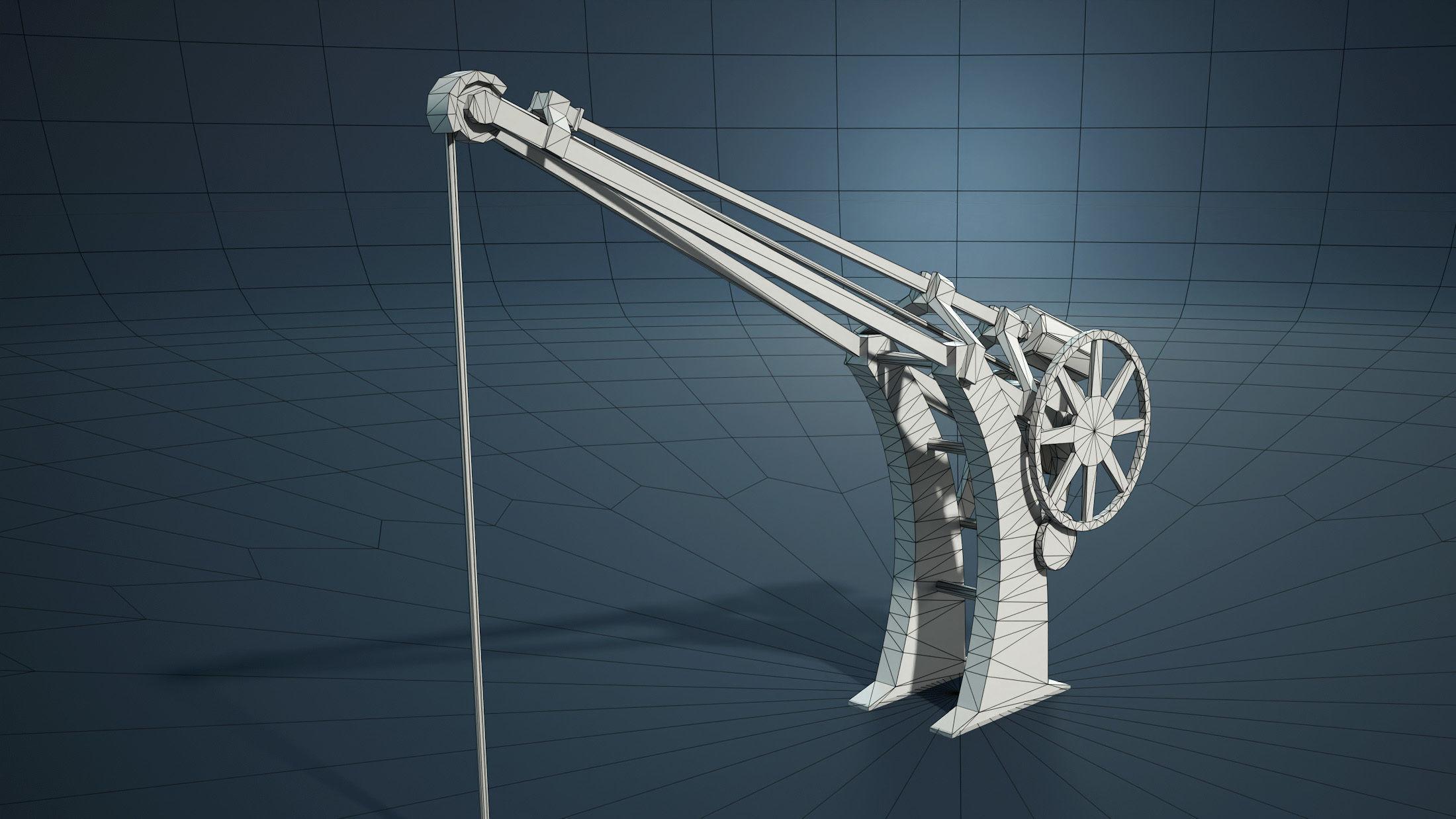 Manual Cranes Game Low-poly Low-poly 3D model_7