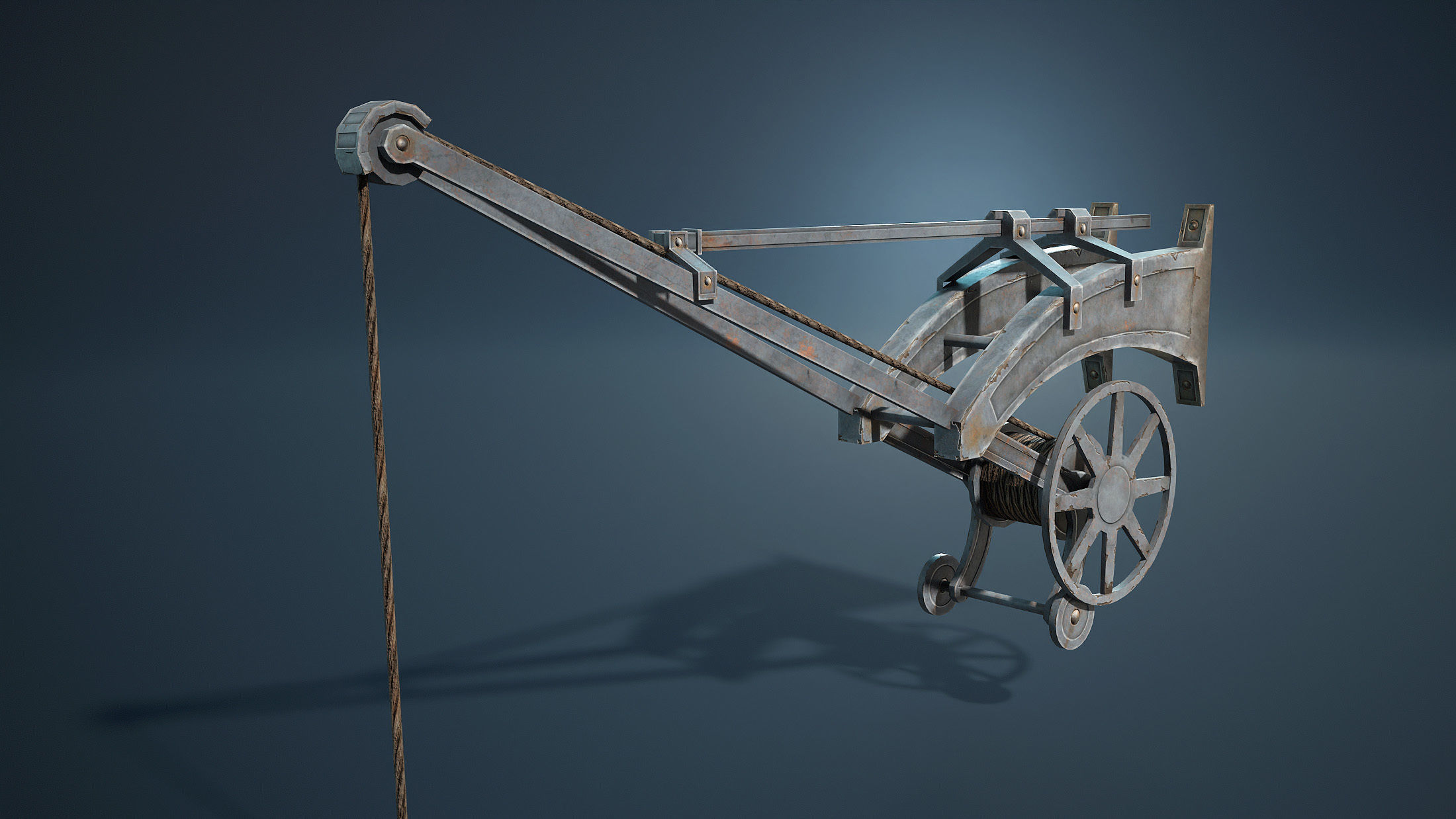 Manual Cranes Game Low-poly Low-poly 3D model_4