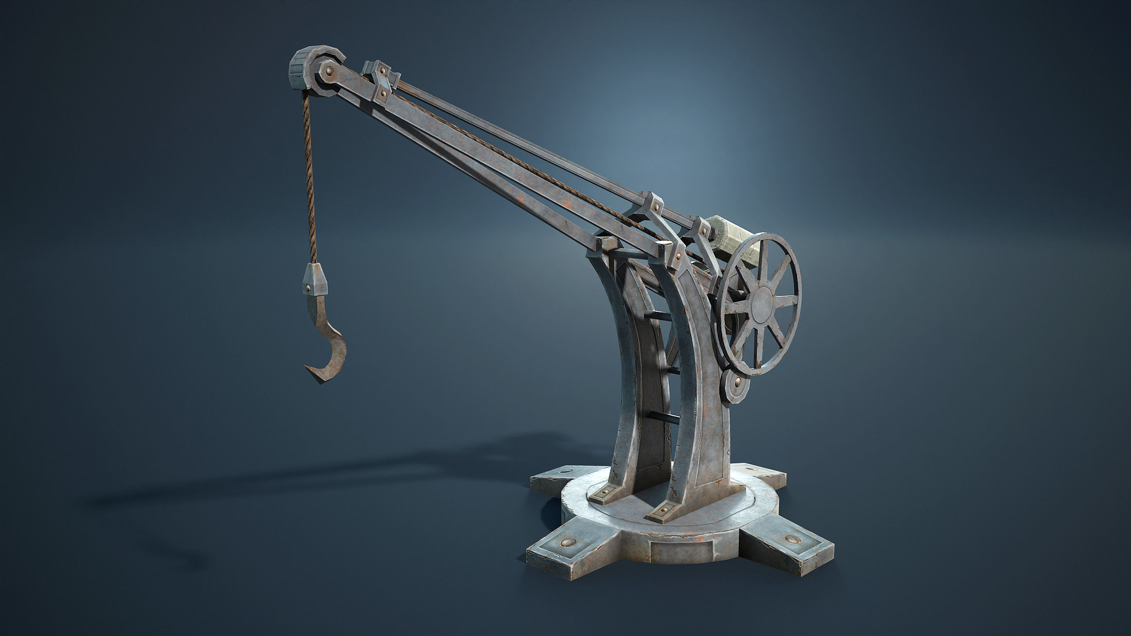 Manual Cranes Game Low-poly Low-poly 3D model_1