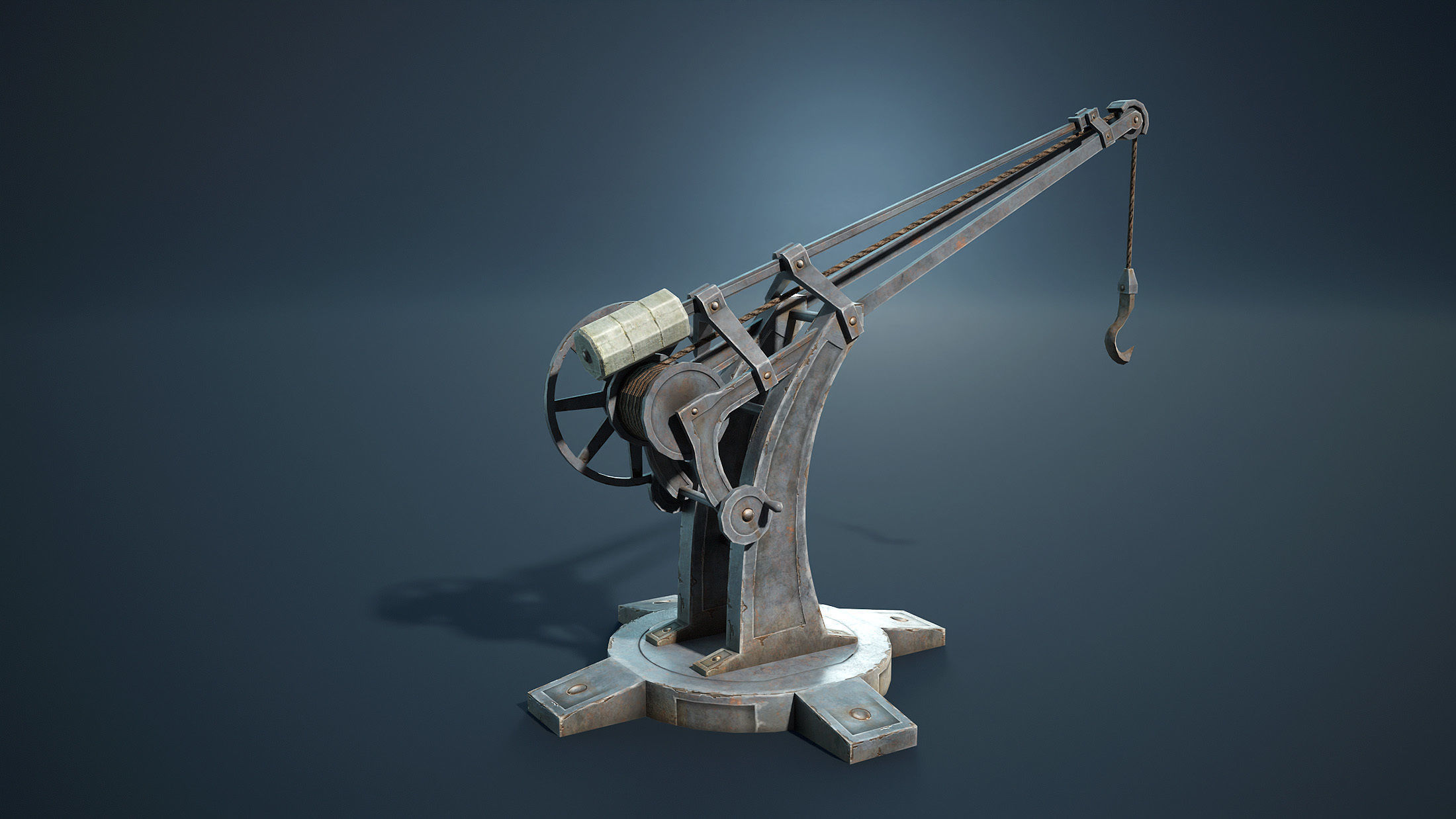 Manual Cranes Game Low-poly Low-poly 3D model_2