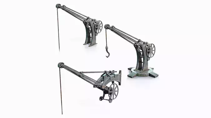 Manual Cranes Game Low-poly Low-poly 3D model