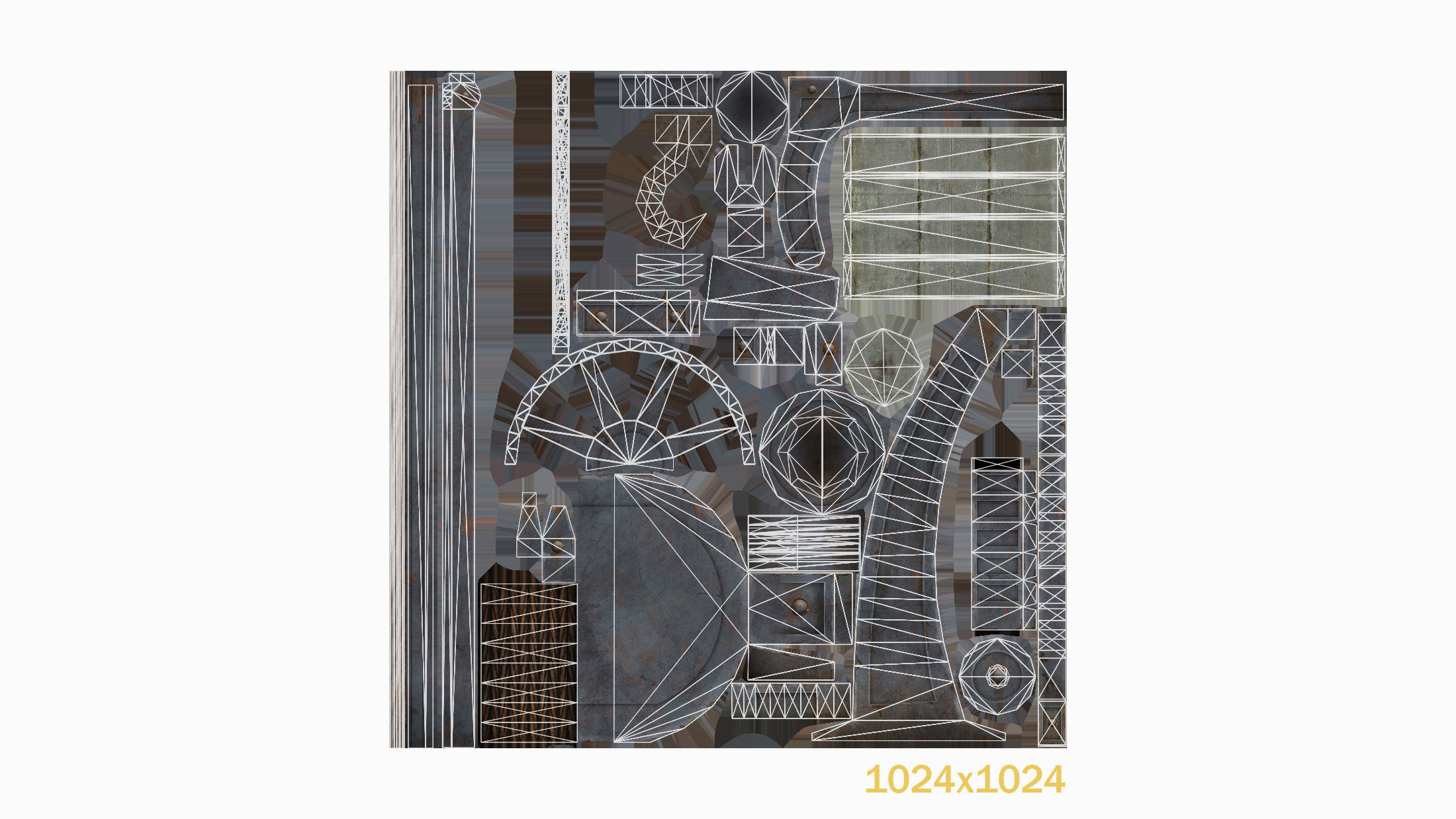 Manual Cranes Game Low-poly Low-poly 3D model_10