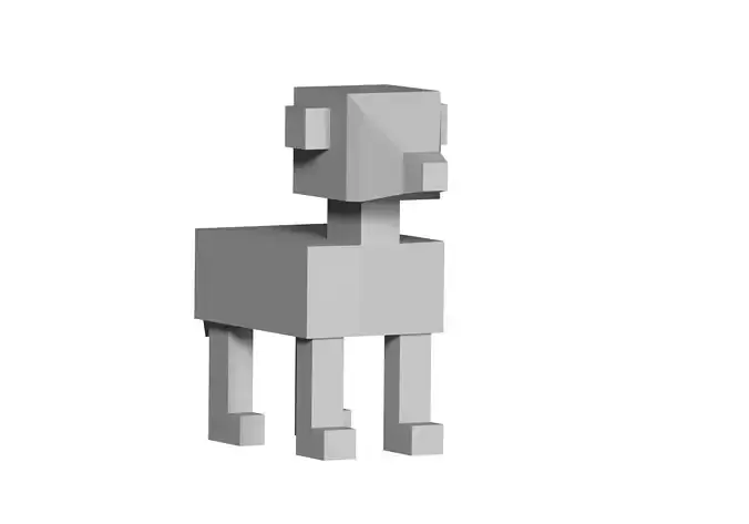 low poly dog