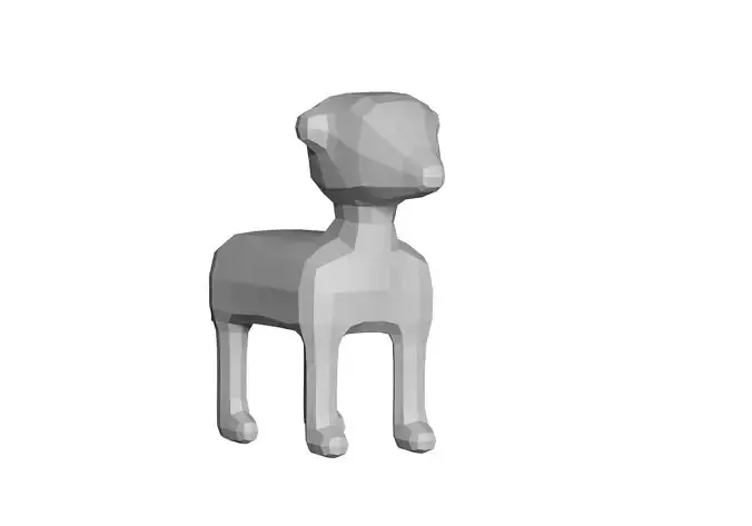 low poly dog