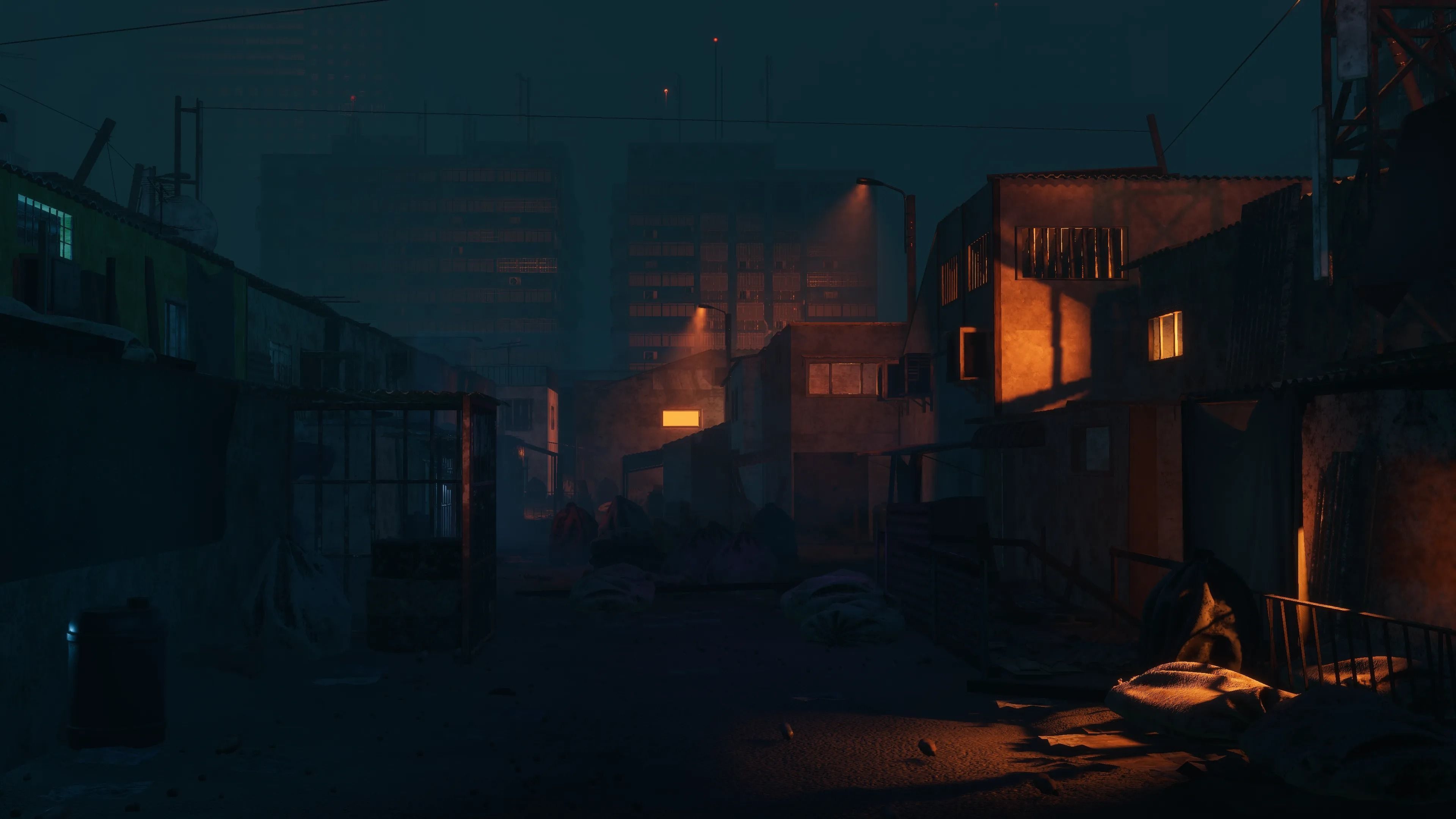 Future Slums Abandoned-Post-ApocalypticDistrict Low-poly 3D model_7