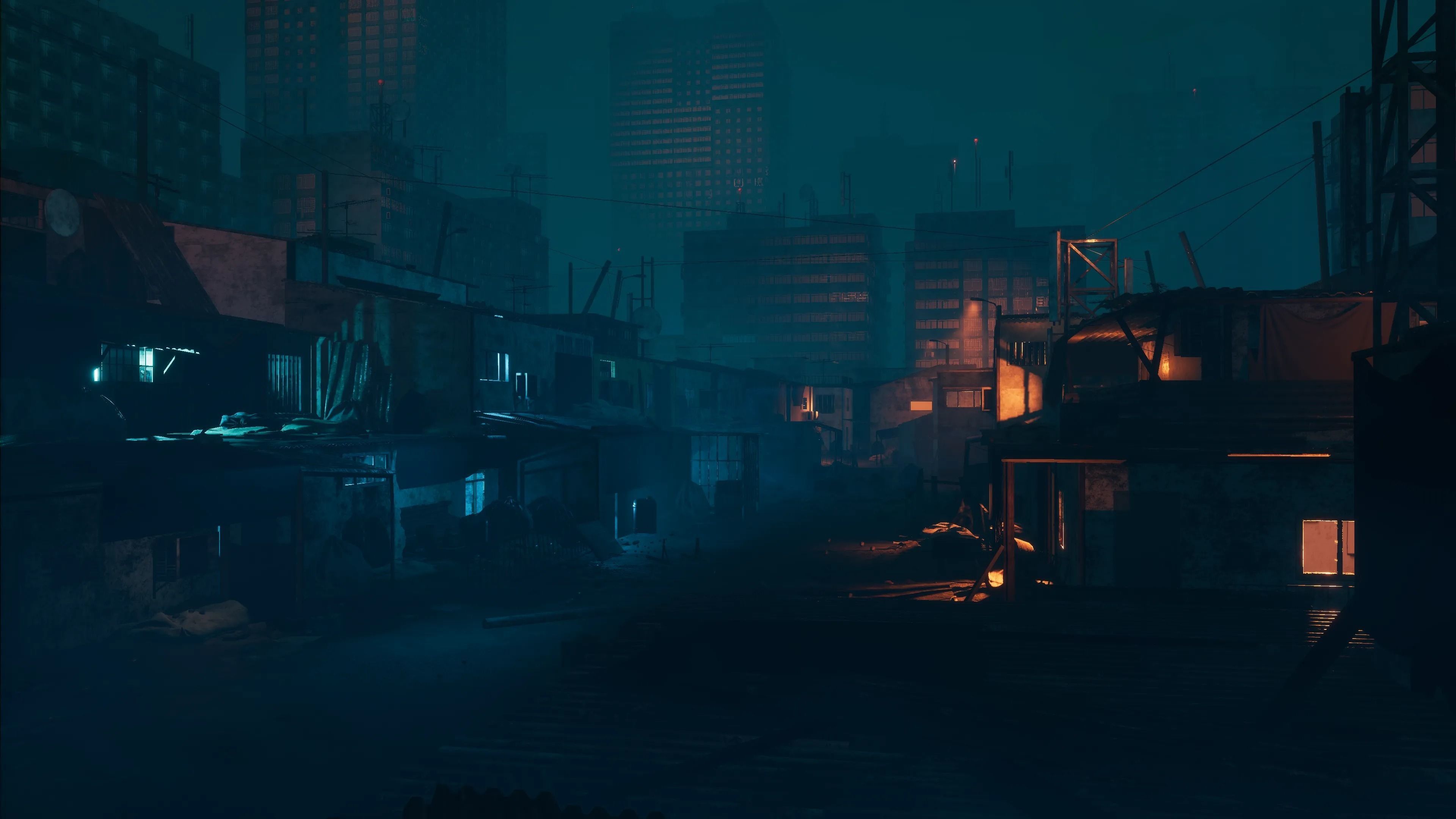 Future Slums Abandoned-Post-ApocalypticDistrict Low-poly 3D model_6