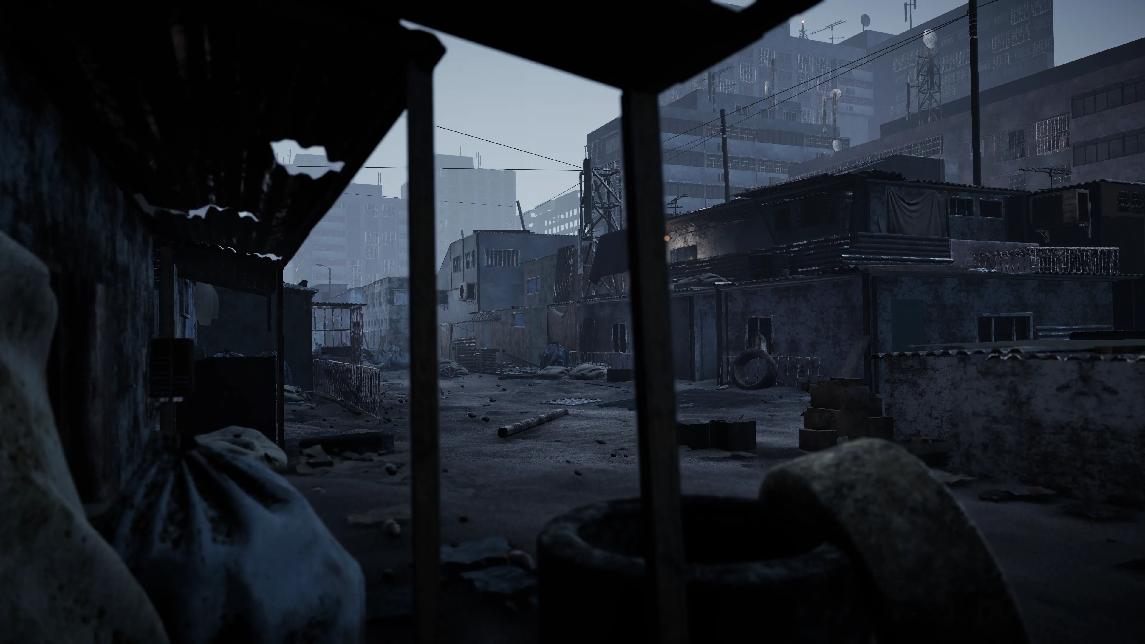 Future Slums Abandoned-Post-ApocalypticDistrict Low-poly 3D model_2