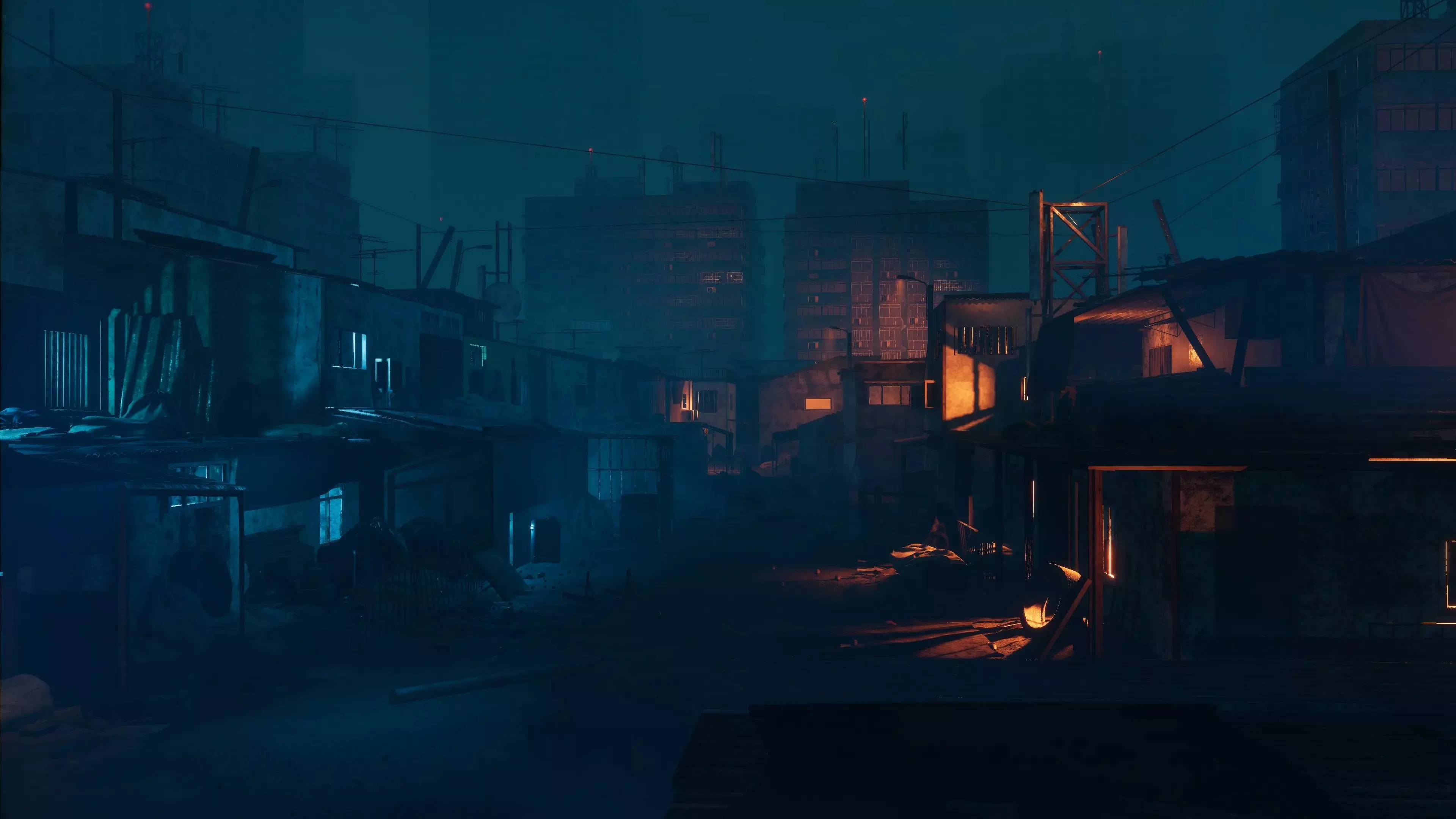 Future Slums Abandoned-Post-ApocalypticDistrict Low-poly 3D model_0
