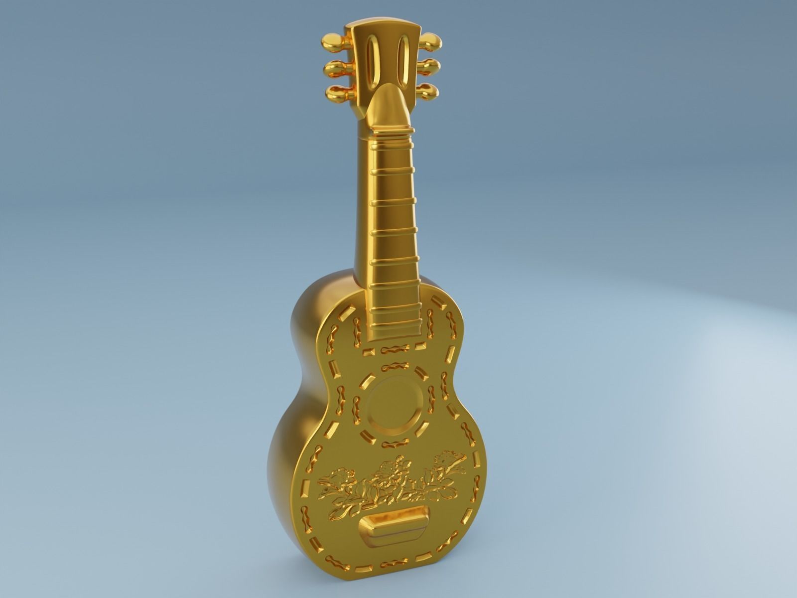 Guitar decor 3D print model 3D print model_3