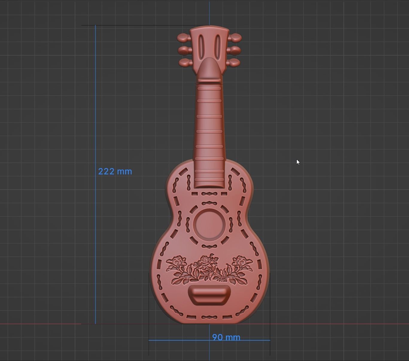 Guitar decor 3D print model 3D print model_4