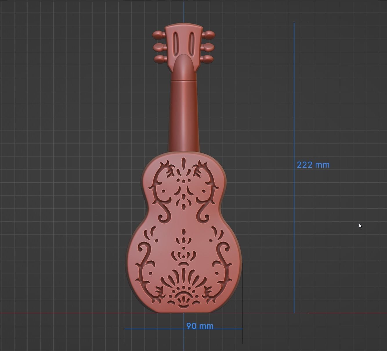 Guitar decor 3D print model 3D print model_5