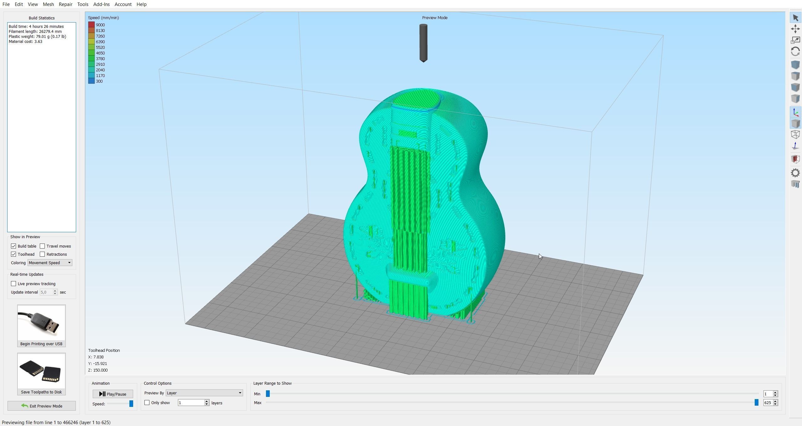 Guitar decor 3D print model 3D print model_10