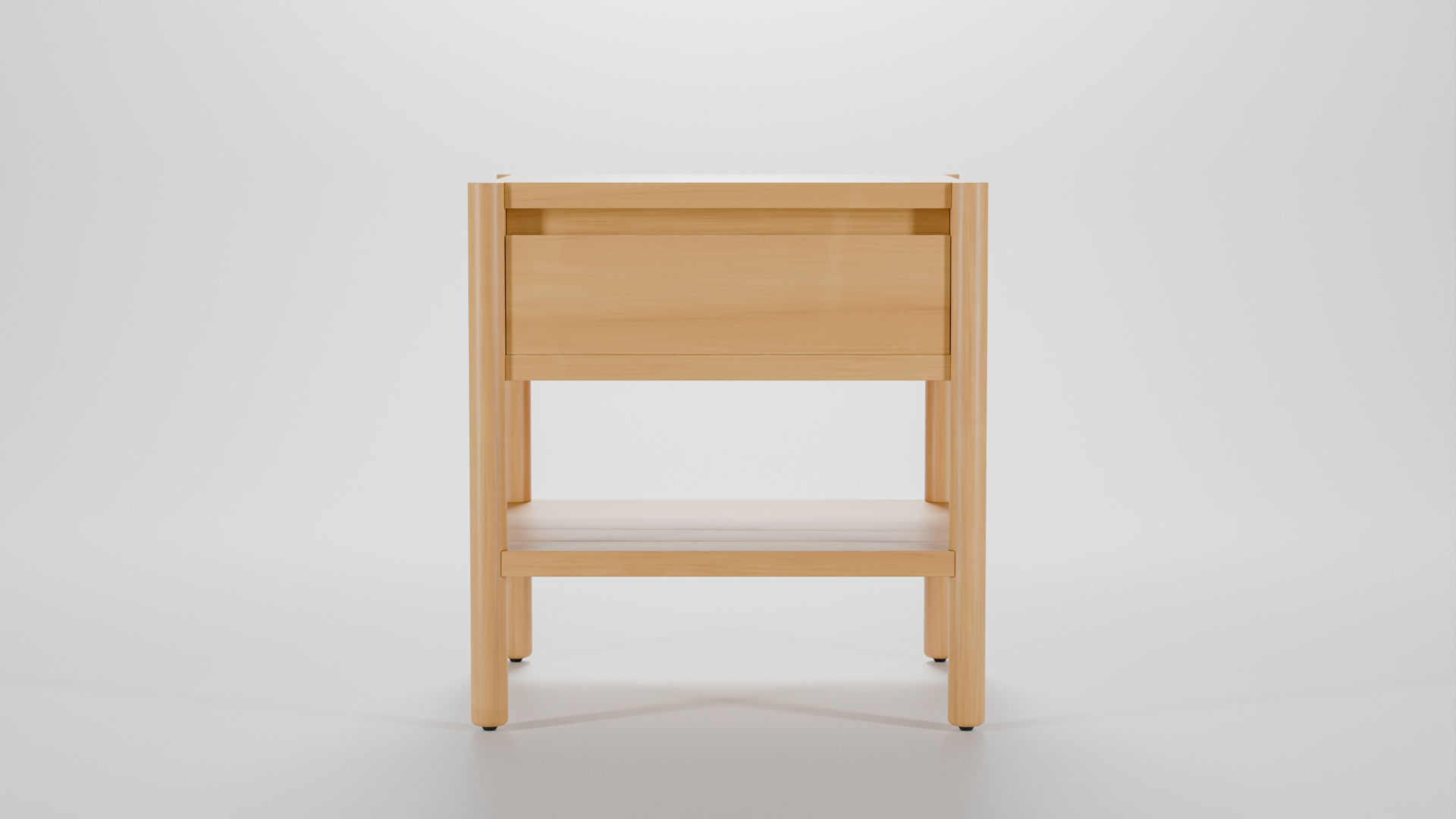 Monarch One Drawer Nightstand Low-poly 3D model_4