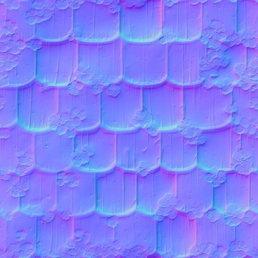 2d Hand Painted Green Wooden Roof 3 Texture_3