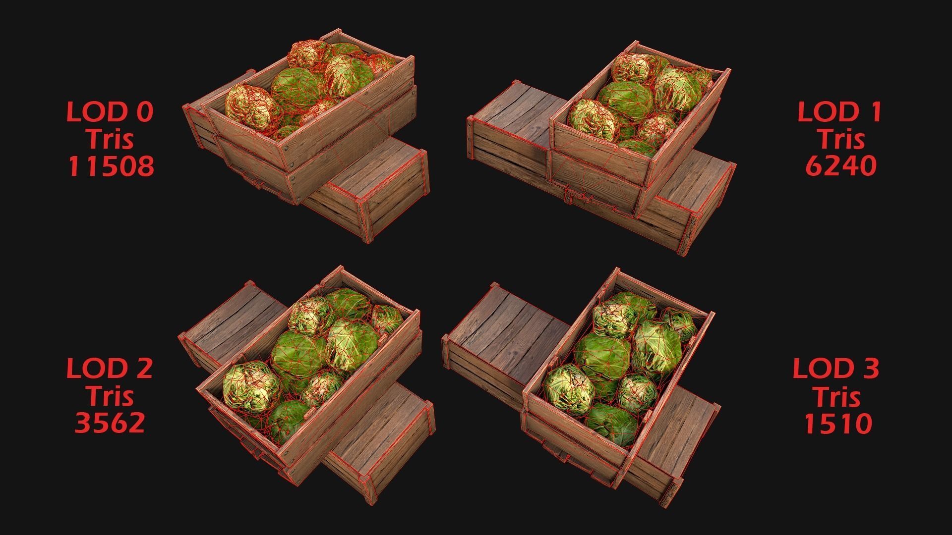 Trough With Water and food Farm Feed Slop Low-poly 3D model_8