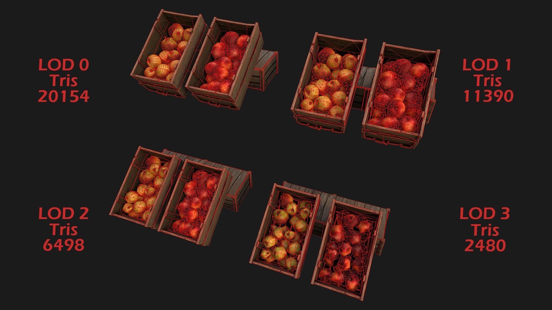 Trough With Water and food Farm Feed Slop Low-poly 3D model_16