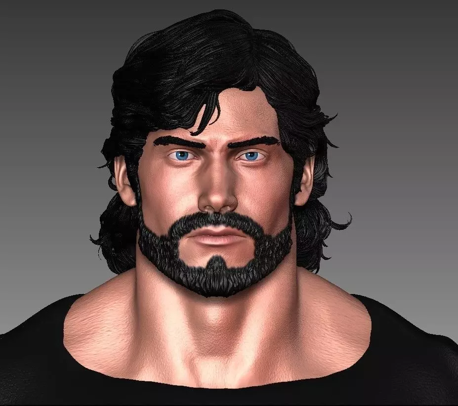 Superman Mullet Headsculpt   One12  3D print model_0