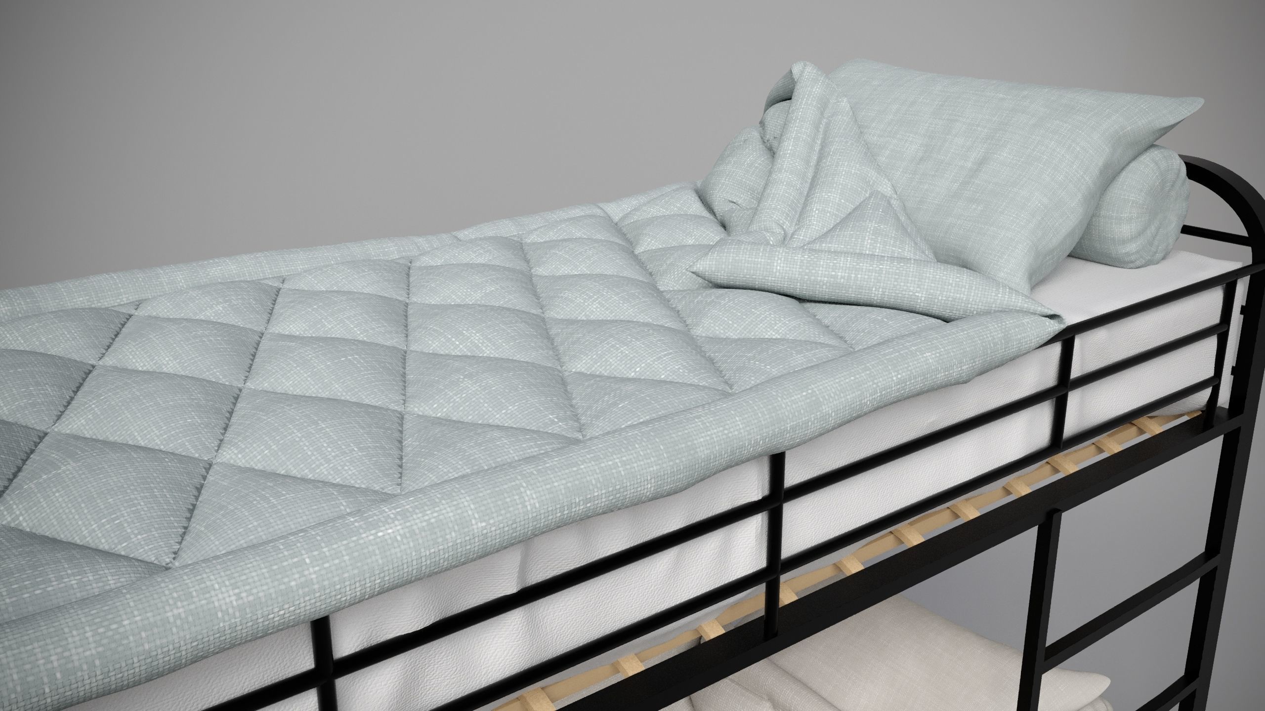 Childrens bunk bed 3D model_3