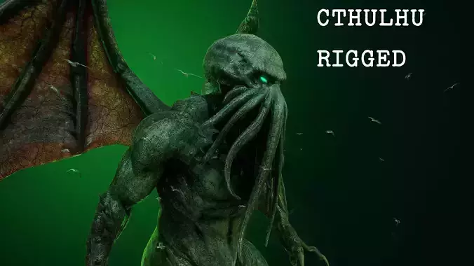 Cthulhu Low-poly 3D model