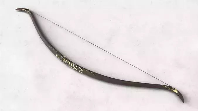 Legolas Mirkwood Bow Low-poly 3D model