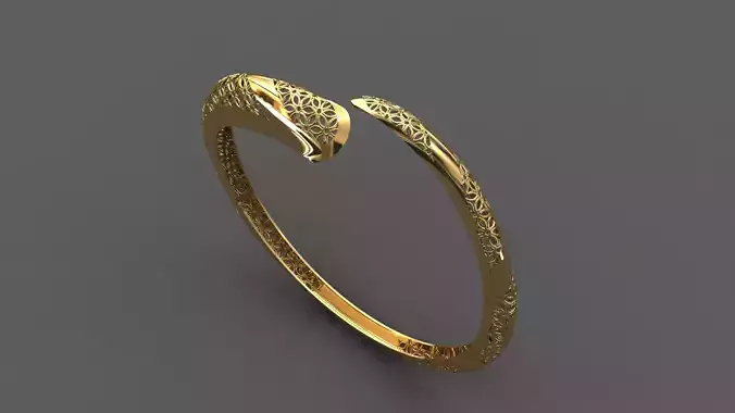STL 3DM Plain Womens Bracelets Bangles Renders Women Bracelets 3D print model