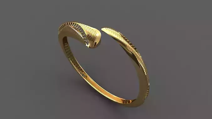 STL 3DM Plain Womens Bracelets Bangles Renders Women Bracelets 3D print model