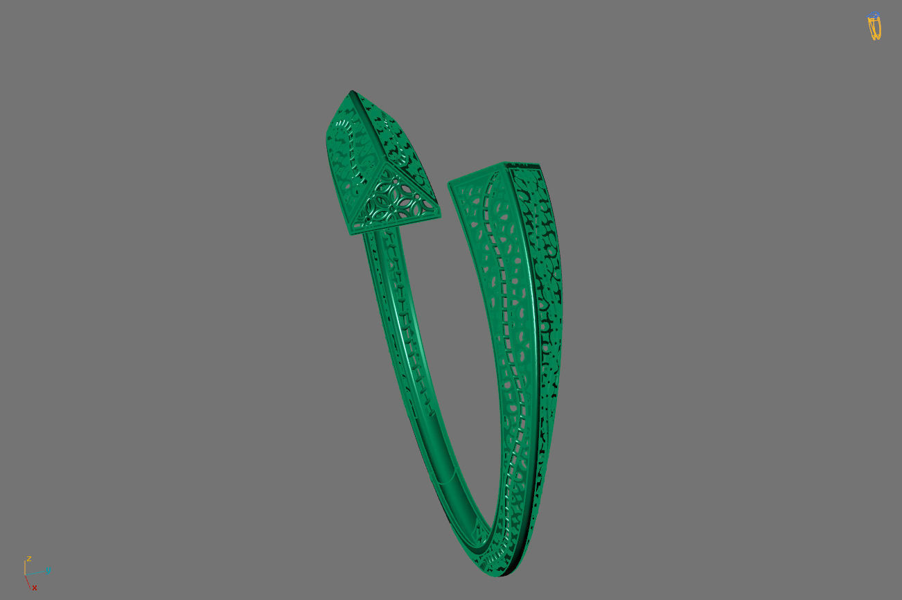 STL 3DM Plain Womens Bracelets Bangles Renders Women Bracelets 3D print model_5