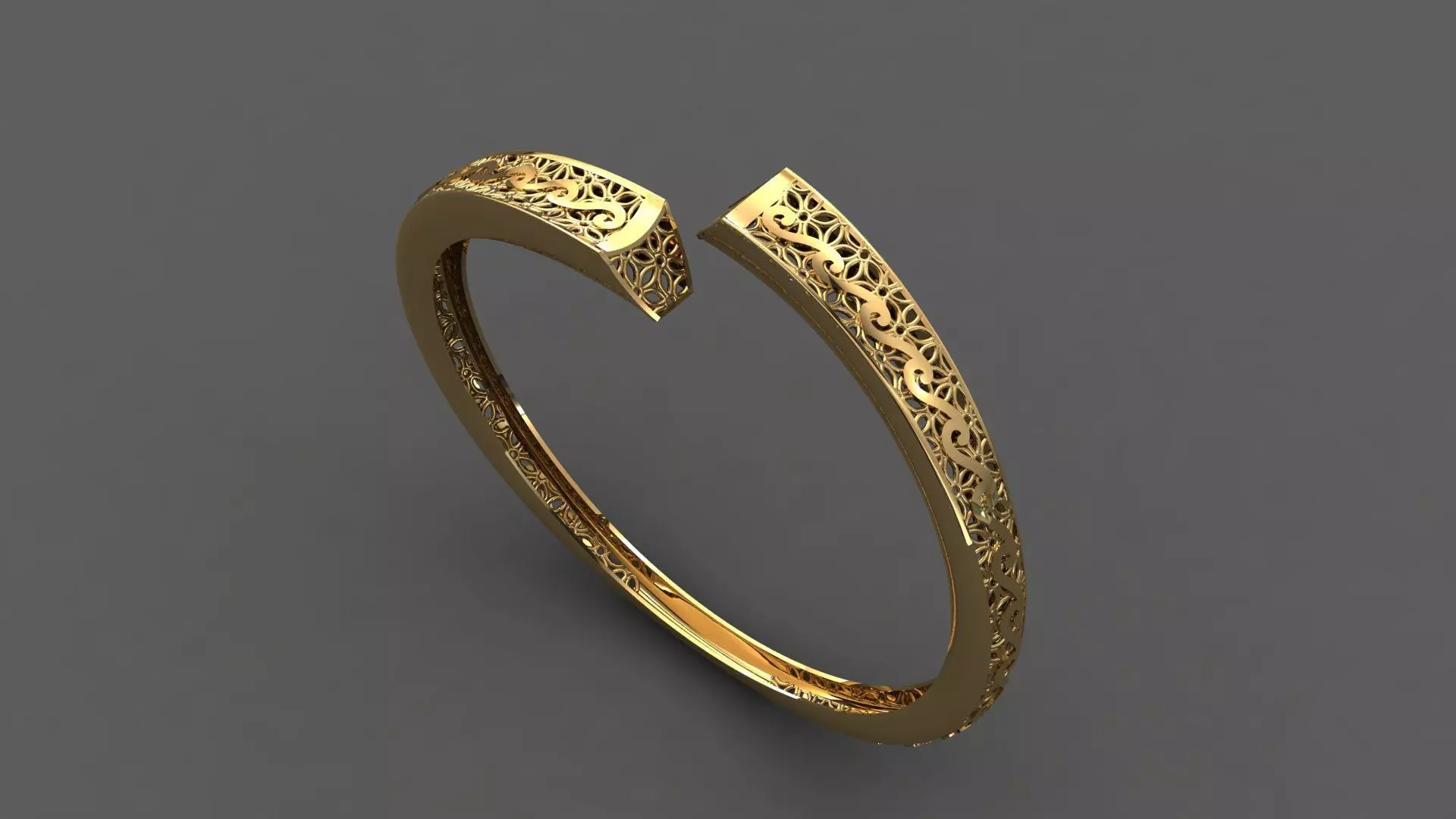 STL 3DM Plain Womens Bracelets Bangles Renders Women Bracelets 3D print model_0