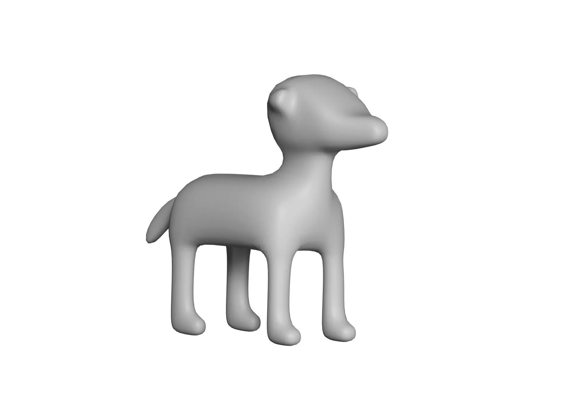 low poly dog Low-poly 3D model_0