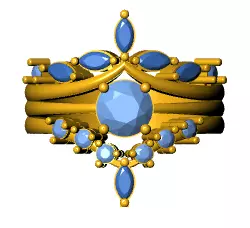 6 IN 1 Ring 3D print model_0