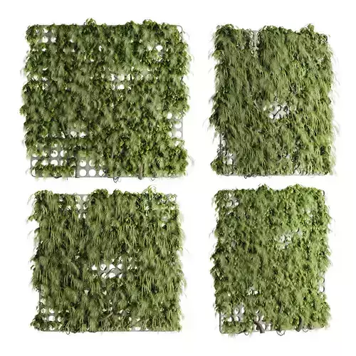 vertical garden divider - mesh and ivy fence on