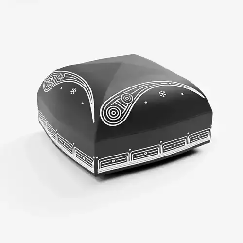 Uzbek Doppi Low-poly 3D model
