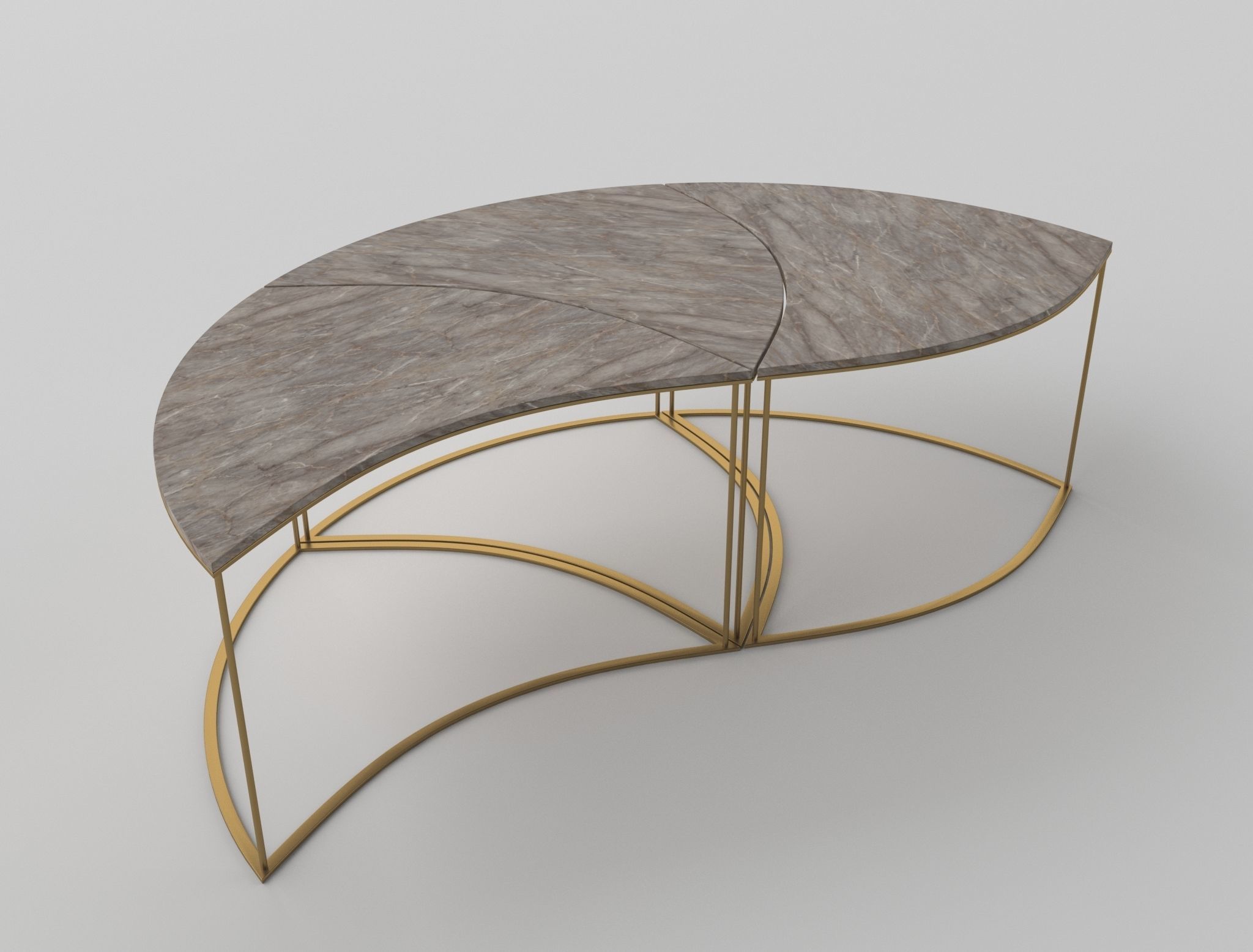 Modern Round Coffee Table Free 3D model_4