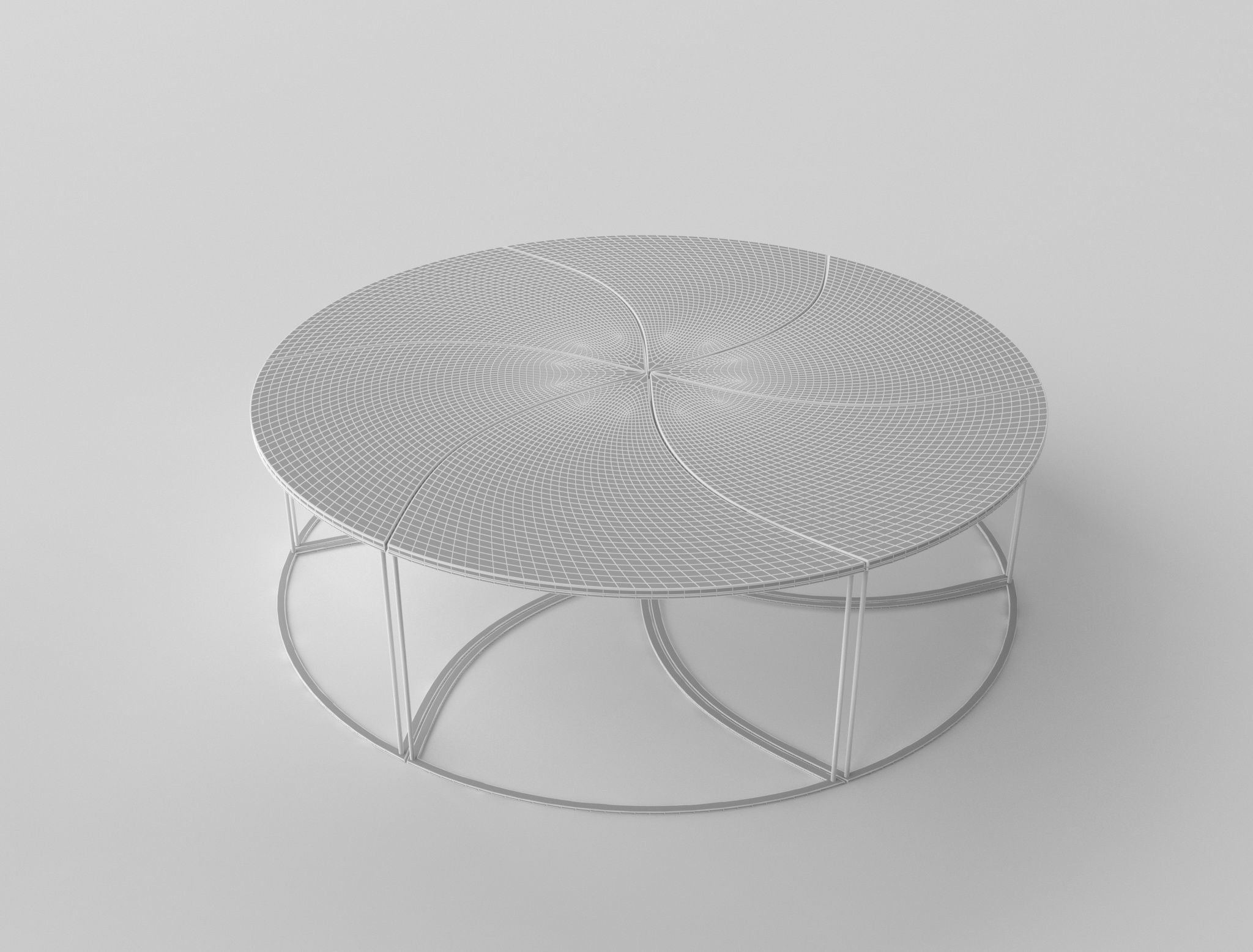 Modern Round Coffee Table Free 3D model_6