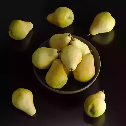 Pears in a Ceramic Bowl
